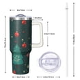 thumbnail image 2 of Christmas Reindeer 40oz Stainless Steel Tumbler with Handle and Straw, Winter Holiday Coffee Mug, Leak Proof Travel Cup Gifts for Women Men, 2 of 4