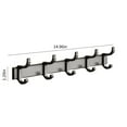 thumbnail image 3 of KIHOUT Spring Coat Rack, 5 Hooks, Gray, 38x3.3x5cm, 3 of 7
