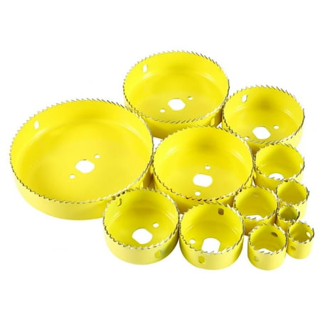 5 32 Wood Drill Bit Yosoo 16pcs Yellow Hole Saw Drill Bit Kit Wood Sheet Metal 3/4