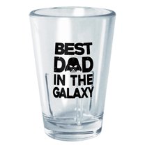 Star Wars Darth Vader Helmet Best Dad in the Galaxy  Tritan Shot Glass Clear 2 oz.