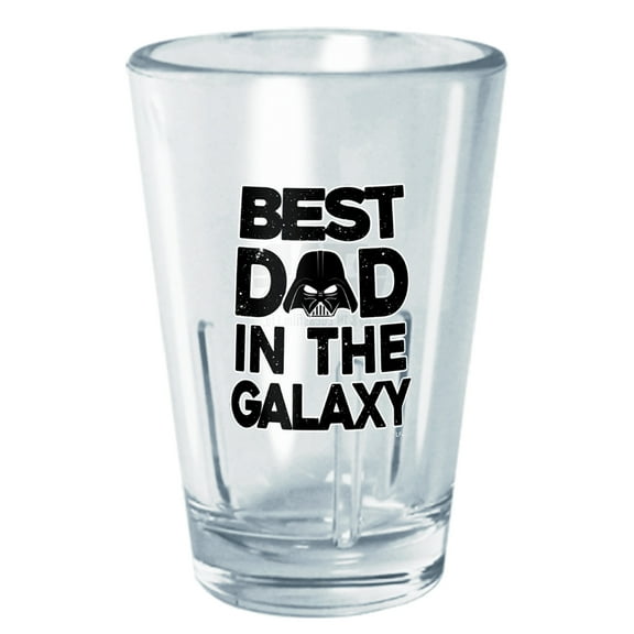 Star Wars Darth Vader Helmet Best Dad in the Galaxy  Tritan Shot Glass Clear 2 oz.