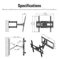 thumbnail image 4 of TV Wall Mount, TV Mounts Swivel and Tilt Full Motion for Most 32-60 Inch Flat Screen Curved TVs with Articulating Arm, Wall Mount TV Bracket up to VESA 400x400mm & 77lbs, 4 of 8