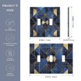 thumbnail image 2 of Yayeee Toggle Light Switch Wall Plate 2-Gang 4.56"x4.48" Decorative Outlet Cover, Blue Geometric Pattern, 2 of 7