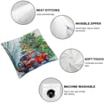 thumbnail image 4 of Ullo0ord Christmas Throw Pillow Covers Snowman Wreath Pillow Cases Standard Size Christmas Tree Square Pillowcase for Sofa Home Decor at Living Bedroom Outdoor, 4 of 6