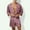 Pink, variant on ZZwxWA Mens Hooded Bathrobe Kimono Robes Short Sleeve Belted Sleepwear Lightweight Nightgown Pajamas with Hood up to 65% Off