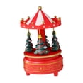 thumbnail image 3 of Caja de música decorativa con forma de carrusel navideño, mecanismo de cuerda, ligera y decorativa. Estilo E, 3 of 9