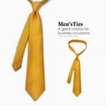 thumbnail image 5 of QCWQMYL Mens Ties Yellow Lattice Ties for Men Necktie Formal Men's Neckties Business Woven Polyester, 5 of 6
