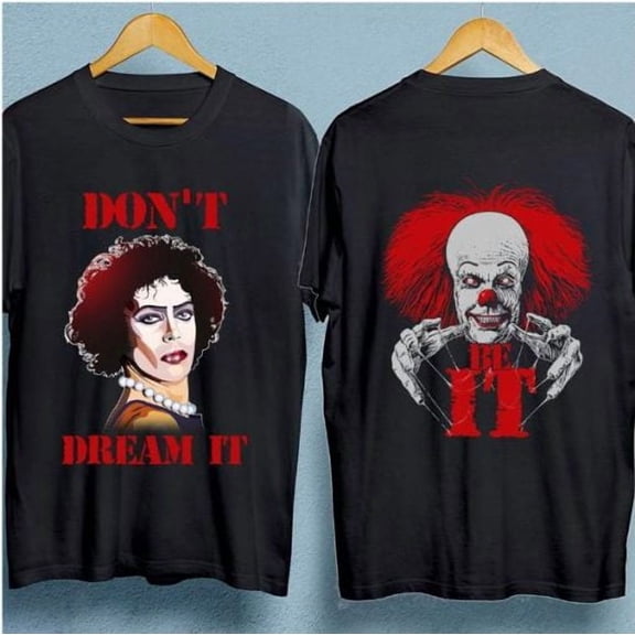 Rocky Horror Evil Clown Don’t Dream It Be It Shirt, Unisex Vintage Curry Cult Film Fan Gift, Halloween Scary Movie Graphic Tee