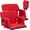 Red, variant on 2 Pack 20 Inch Stadium Seats - Wide Bleacher Chairs with Adjustable Backrest Armrests Side Pockets and Carry Handle - Blue