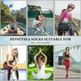 thumbnail image 6 of HONEYSEA 6 Pairs Ankle Socks for Women - Athletic Running Socks Breathable Mesh with Heel Pull Tab for Easy on, 6 of 6