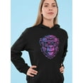 thumbnail image 2 of Purple Monkey Face Hoodie Women -Image by Shutterstock, Female Medium, 2 of 4