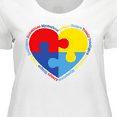 thumbnail image 4 of Inktastic Autism Puzzle Heart Women's Plus Size T-Shirt, 4 of 5