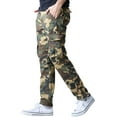 thumbnail image 3 of Matchstick Men Regular Fit Straight Leg Cotton Cargo Pants with 6 Pockets, 3 of 5