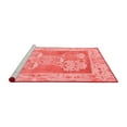 thumbnail image 2 of Ahgly Company Machine Washable Indoor Square Abstract Red Modern Area Rugs, 4' Square, 2 of 4