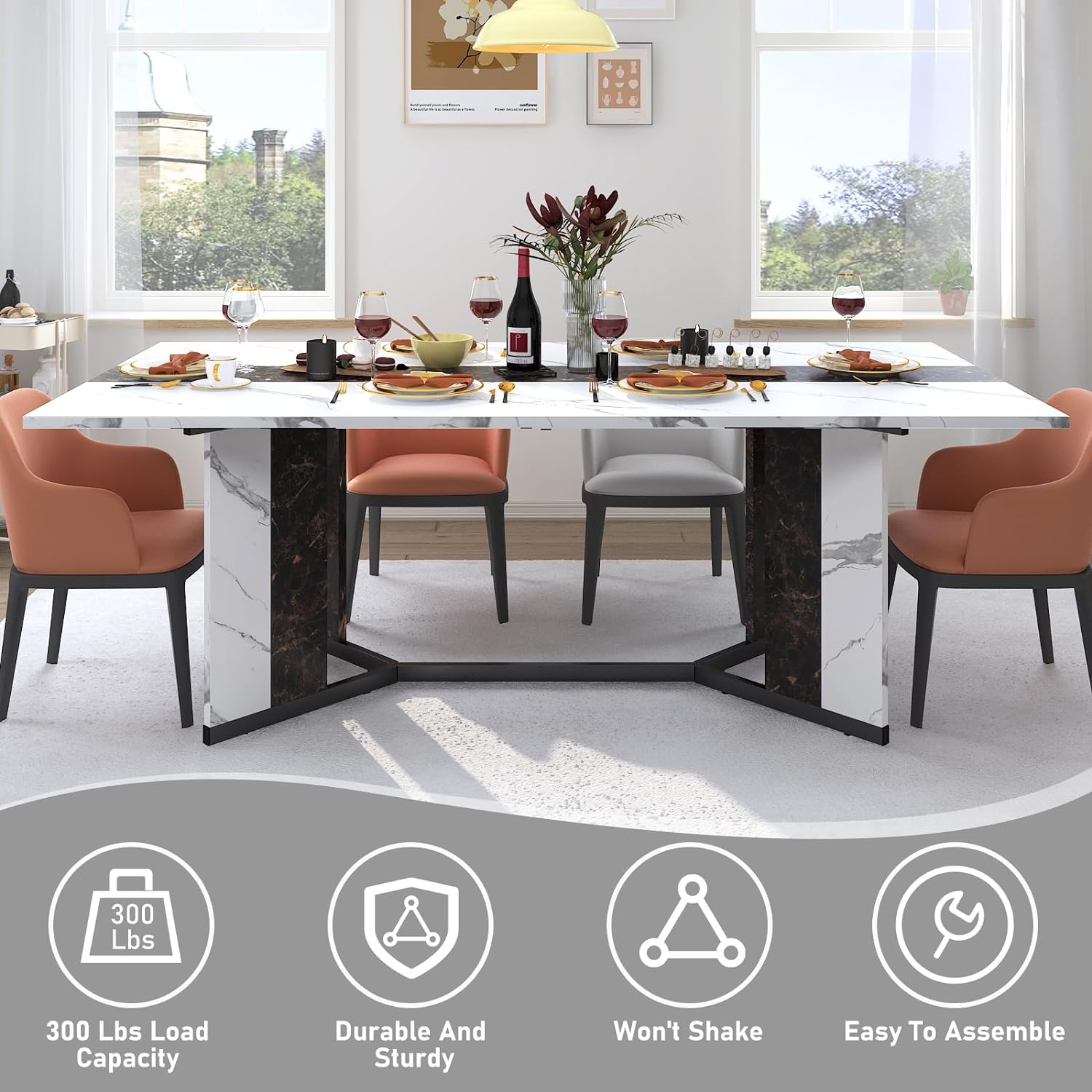 Chvans 71 in Rectangular Dining Table for 6–8 People photo 2