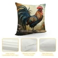 thumbnail image 4 of GOSMITH  Vintage Rooster Farmhouse Style Pillow Covers Rustic Cock Cushion Covers with Geometric Pattern Country Home Decorative Pillowcases (Rustic Cock), 4 of 5