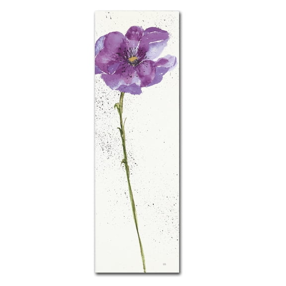 Trademark Fine Art 'Mint Poppies I in Purple Crop' Canvas Art by Chris Paschke
