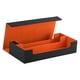 thumbnail image 2 of Caja de almacenamiento para barajas de cartas coleccionables con capacidad para más de 600 cartas, ideal para coleccionar cartas. negro naranja, 2 of 9
