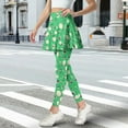 thumbnail image 2 of SCRAWLGOD Golf Clubs Balls Green Women's Leggings with Skirt Moisture-Wicking Sporty Skorts Leggings Comfortable Stretchy Golf Skirt With Leggings for Tennis Athletics, 3XL, 2 of 7