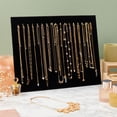 thumbnail image 2 of Genie Crafts 2-Pack Jewelry Display for Selling - Velvet Necklace Holder Stand, Organizer for Retail (17 Hooks, Black), 2 of 9