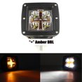 thumbnail image 1 of Motorcycle Driving Lights Led Work Light Bar Square Spotlight For 4x4 Offroad Tractors Car Fog Lamp 3 Inch White Amber Blue, 1 of 1