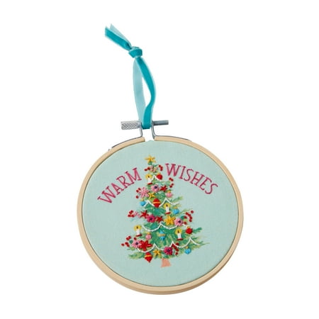 The Pioneer Woman Holiday Trees Embroidery Ornament Kit