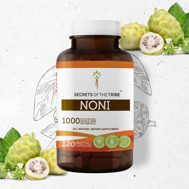 Secrets of the Tribe Noni 120 Capsules, 500 mg, Organic Noni (Morinda