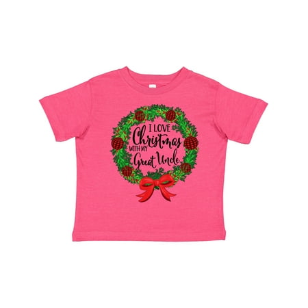 

Inktastic I Love Christmas with My Great Uncle Wreath Gift Toddler Boy or Toddler Girl T-Shirt