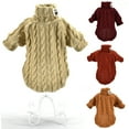 thumbnail image 2 of Frogued Autumn Pet Solid Color Turtleneck Knitted Sweater Two-Legged Cat Dog Clothes (Beige Yellow,XS), 2 of 13