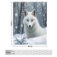 thumbnail image 2 of NIANHE Fox in the Snow blanket, printed design, winter sofa dormitory home decoration, must-have travel product. Size is 50x60 inches., 2 of 9