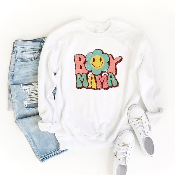 Boy Mama Flower | Sweatshirt
