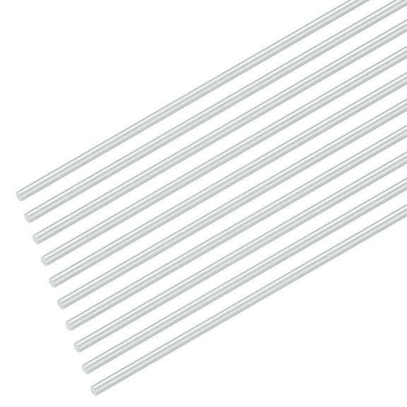 Uxcell 10-Pack Aluminum Round Rod 2.5mm x 300mm 6061 Aluminum for DIY Crafts