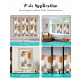 thumbnail image 6 of Window Privacy Film Abstract Orange Grey Stained Glass Window Film Decorative Sun Block Window Cover Vintage Simple Geometric Textured Window Clings Static Adhesive Sticker for Bathroom 23.6"x78.7", 6 of 7