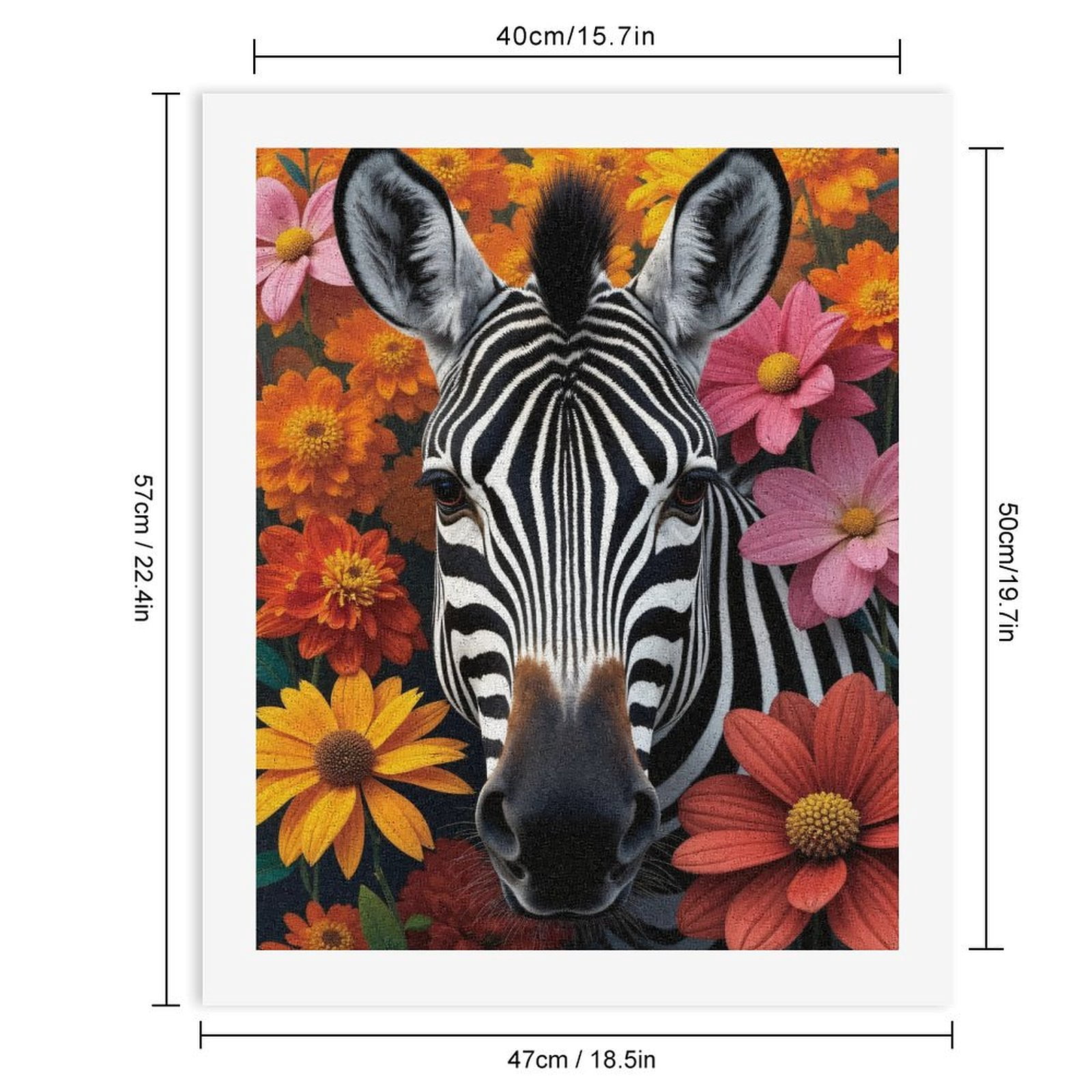 Paint By Numbers Kit for Adults Beginner - DIY Colorful Flowers Portrait Canvas Painting Kits for Adults, Frameless Paint By Number for Adults for Home Wall Decor 16x20 Inch