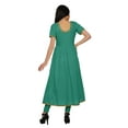 thumbnail image 4 of Moomaya Long Bollywood Designer Kurti WoMen's Solid Maxi Kurta Front Slit Tops, 4 of 6