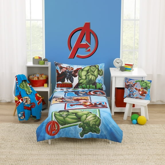 Marvel The Avengers I Am A Hero 4 Piece Toddler Bed Set