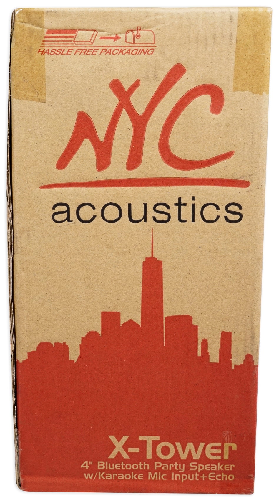 NYC Acoustics Bluetooth Karaoke Machine System w/LED's+Microphone+Remote+Stand