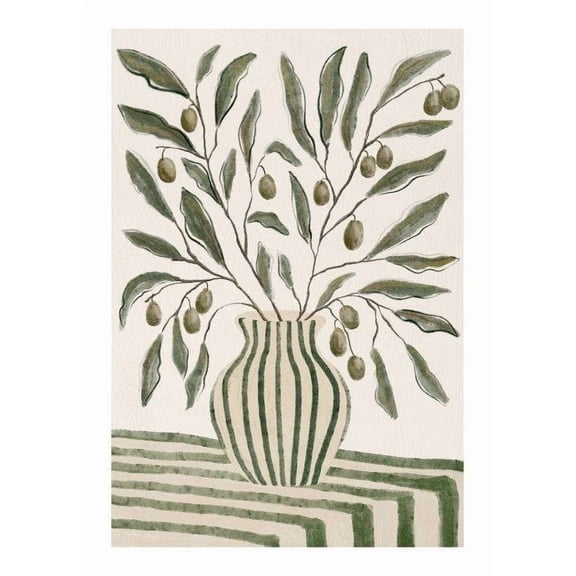 Olive Branches In Vase Print Wall Art Bedroom Wall Art Housewarming Present Ideas