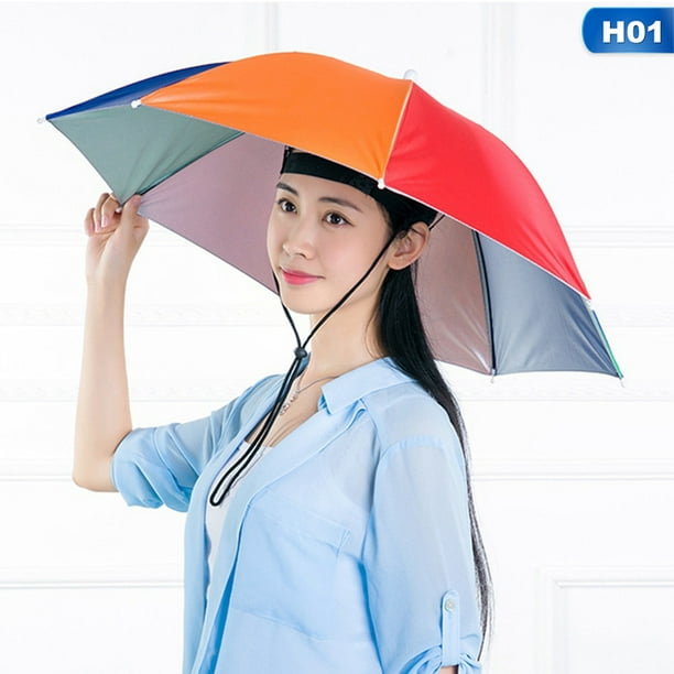 Riapawel Funny Umbrella Hat Adult and Kids Folding Cap for Beach Fishing Golf Party Headwear Riapawel Funny Umbrella Hat Adult and Kids Folding Cap for Beach Fishing Golf Party Headwear