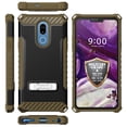 thumbnail image 5 of Brown Tri-Shield Rugged Case Cover [with Metal Kickstand + Wrist Strap Lanyard] for LG Stylo 5, Stylus-5, 5 of 9