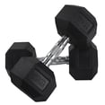 thumbnail image 2 of Par de Mancuernas Hexagonales Fire Sports de Caucho 15Kg Negro, 2 of 3