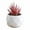E, variant on Mini Artificial Succulent Plant in Pot Fake Potted Greenery for Indoor Office Desk Home Decor Shelf Decorations(A)