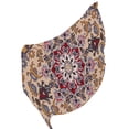 thumbnail image 3 of GZHJMY Women Girls Long Silk Scarf, Red Gold Vintage Abstract Patterns Summer Lightweight Shawl, Outdoor Floral Large Wrap 71X35 Inch, 3 of 5