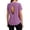 Purple, variant on fatyb Workout Tops for Women Open Back Athletic T Shirts Short Sleeve Womens Running Tees Activewear