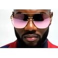 thumbnail image 5 of Pink Mirror Reflective Lens Sunglasses Men Style Flat Lens Luxury Beach Shades, 5 of 10