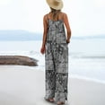 thumbnail image 3 of Trajes de Mujer Casual Suelto Impreso sin Mangas Correa Trasera, Cuello en V con Bolsillos para el Verano Y el Uso Diario, 3 of 6