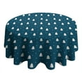 thumbnail image 4 of Christmas Round Tablecloth 60x60in(153x153cm) – Waterproof Polyester Table Cover with Full Print Design, Wrinkle Resistant & Washable for Kitchen Dining Party Decor, 4 of 6