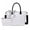 White bag with black dots (comes with a scarf), variant on Women Large Capacity Polka Dot Tote Bag, Leopard Print Hand Crossbody Purse with Bow Silk Scarf Decor for Daily Commute