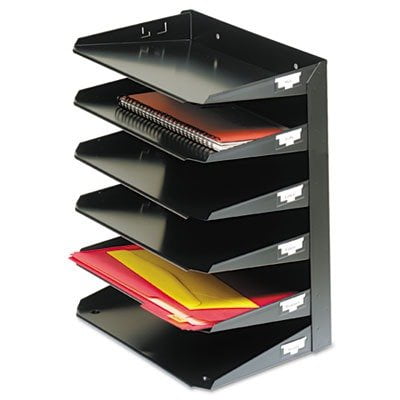 Mmf Industries 6 Tier Letter Size Horizontal Steel Desk Organizer