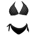 thumbnail image 1 of Traje de Baño Bikini Op para Mujer con Amarre Halter Negro Talla G, 2 Piezas, 1 of 4